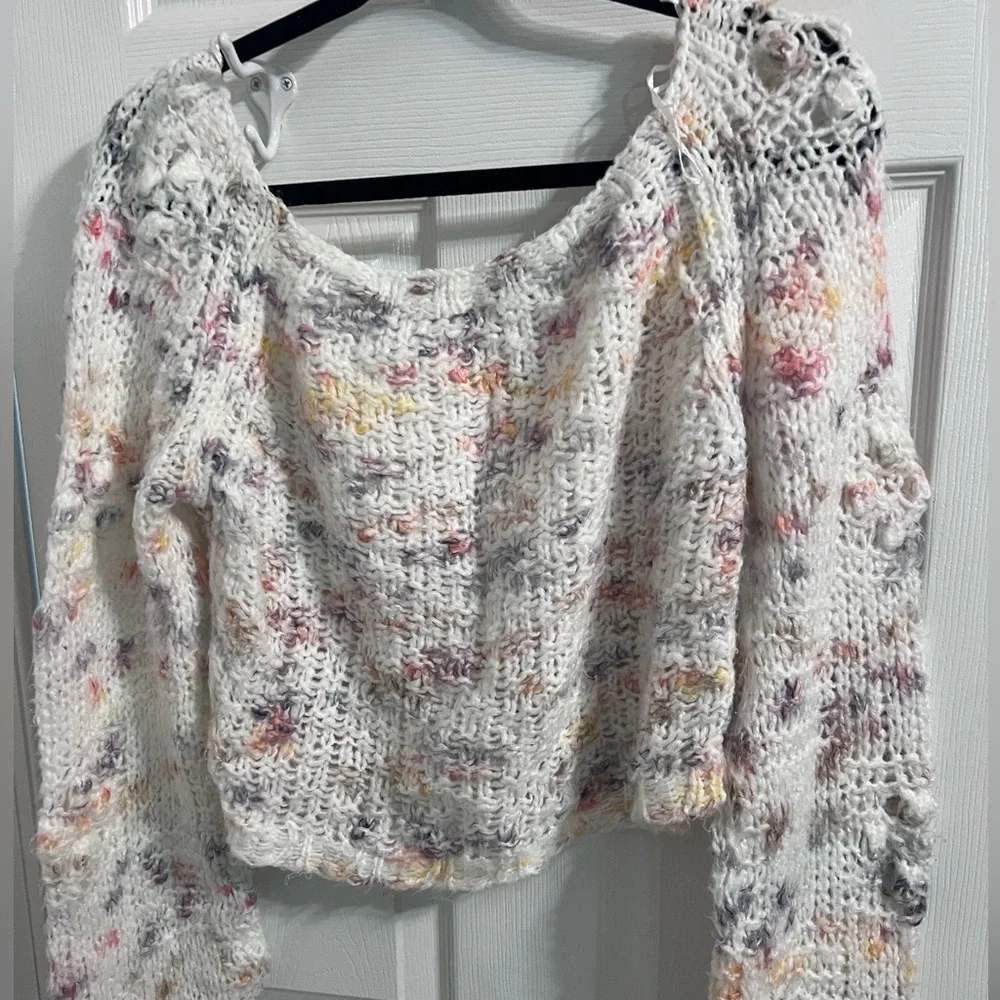 Free People Off-the-Shoulder Sweater - Multicolor, Size M